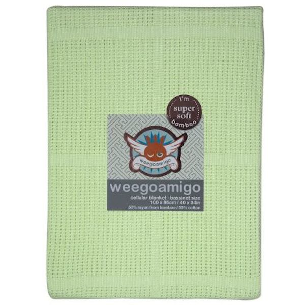 Weegoamigo Cellular Baby Blanket lime