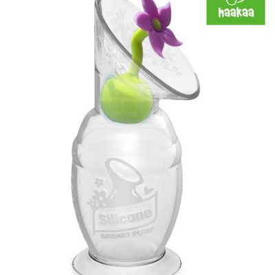 Haakaa Silicone Breast Pump & Purple Stopper