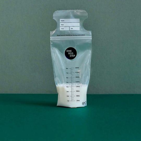 biodegradable milk storage bags from one eco step 20 pack