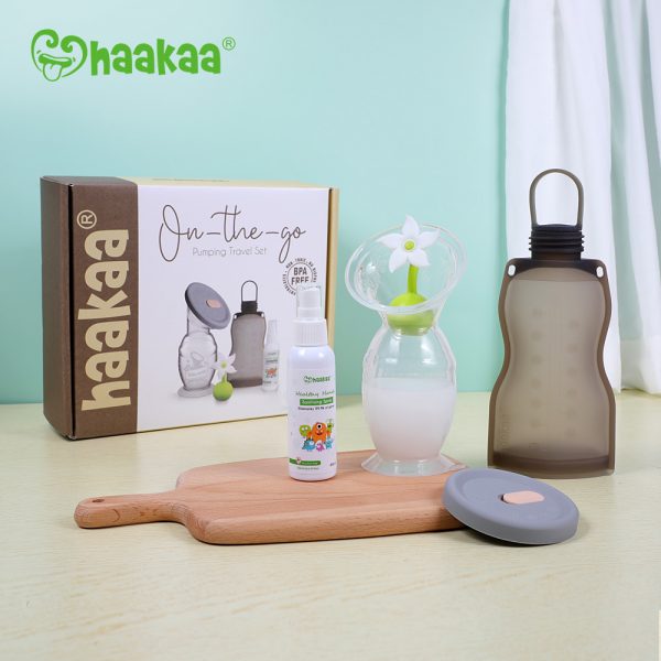 Haakaa on-the-go pumping travel set